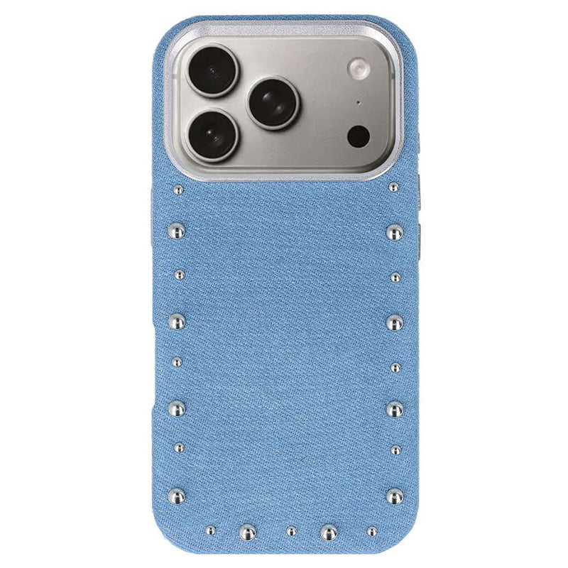 Funda Denim MagBattery para iPhone 17 Pro Max — vista frontal con acabado vaquero
