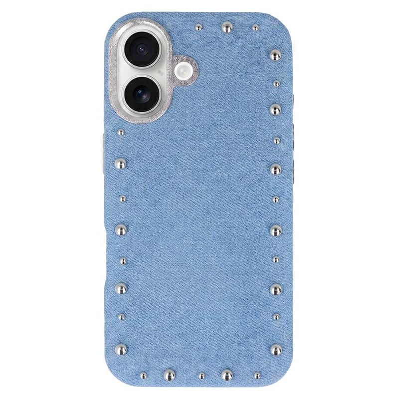 Funda Denim MagBattery para iPhone 17 — vista frontal con acabado vaquero
